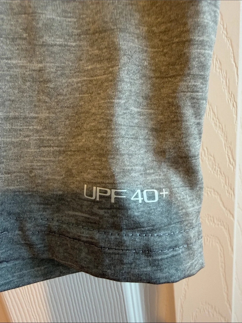 Nike Men’s Gray Sleeveless Dri-Fit Swim Tee with White Swoosh